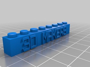 mon personnalisés en blocs lego collier trousseau de clés jouets construction personnalisé 3d print model - Mito3D