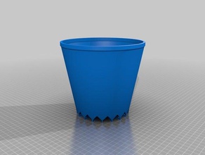 my customized plant pot elevated drainage holes containers 3d print model - Mito3D