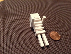 minecraft esqueleto criaturas 3d print model - Mito3D