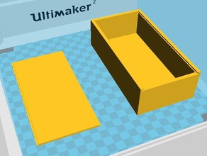 semplice scatola con coperchio scorrevole portautensili & caselle 3d print model - Mito3D