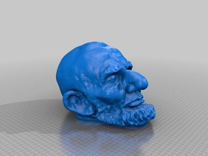 caricaturizado lincoln cabeza exploraciones las réplicas la barba nariz grande hombre viejo 3d print model - Mito3D
