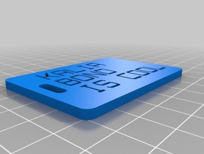 meine angepasste customizer-version des Gepäck-label - Organisation kundengebundene 3d print model - Mito3D