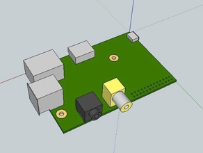 raspberry pi sketchup electrónica 3d print model - Mito3D