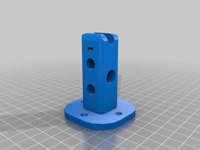 y axis corner fixation pad & ziptie hole no stop smooth rod 3d printer accessories 3d print model - Mito3D