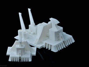 le camp big falcon version 11 bâtiments et structures grand faucon fa super robot les voltes v 3d print model - Mito3D