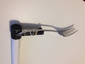 bowers çatal yardımcı mutfak yemek assistivetech yardım aygıt teknoloji sakatlık yeme kolu tutucu bağımsızlık hareketlilik mesleki terapi ot boru kap 3d print model - Mito3D