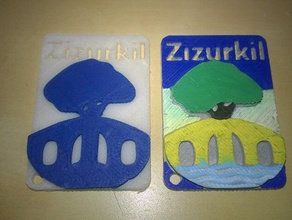 es un llavero con el escudo del pueblo guipuzcoano zizurkil llaveros 3d print model - Mito3D