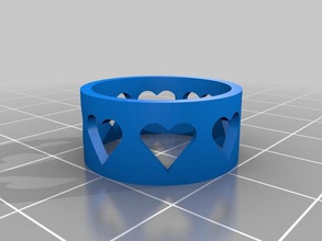 Herz-ring Mode 3d print model - Mito3D