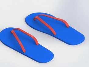 flip flops other 3d household test 3d print model - Mito3D