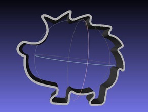 el erizo de cortador la galleta cocina y comedor cookie cookiecutter galletas seto hedge hog 3d print model - Mito3D