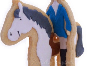 cookie cutter horse rider 3d kitchen & dining cutters ausstechform cookiecutter keks 3d print model - Mito3D