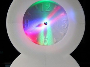 shadow clock cover electronics bulbdial design led light protonik rgb 3d print model - Mito3D