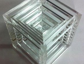 laser cube other acrylic lasercut cutter 3d print model - Mito3D