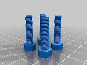 my customized iso metric nuts bolts 3d printer accessories 3d print model - Mito3D