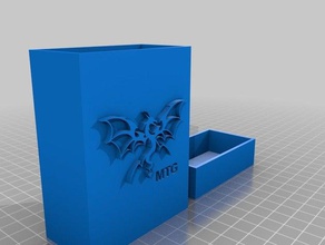magic deck holder - Drache-design 3d-drucken box dragon Magie sammeln mtg 3d print model - Mito3D