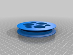 my customized fat pulley 3 holes parts 3d print model - Mito3D