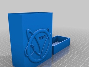 magic deck holder - circle design 3d printing box gathering mtg 3d print model - Mito3D