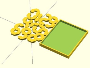 10 digits puzzle puzzles array brainteaser customizer openscad openscadtutorial toy 3d print model - Mito3D