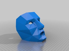 another printable low poly mask costume 3d print model - Mito3D