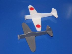 3d printable japanese zero airplane vehicles 3d print model - Mito3D