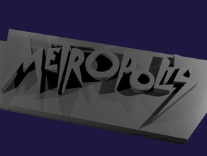 metropolis logo model robots maria 3d print model - Mito3D