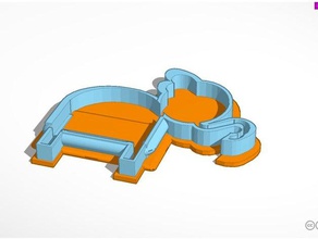 elephant cookie cutter kitchen & dining 3d print model - Mito3D
