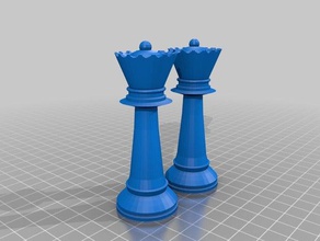 chess queens 2 3d printing 3d print model - Mito3D