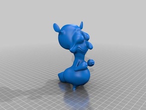 123d criatura yenot esculturas app autodesk o personagem ipad 3d print model - Mito3D