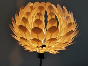 lotuslamp 3d printer accessories design lamp light lotus 3d print model - Mito3D
