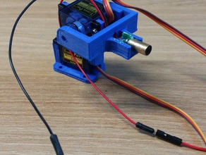 pistola laser staffa giocattoli meccanici braccio la di montaggio robot servo sg90 3d print model - Mito3D