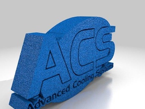 acs logo de porte-clés 3d print model - Mito3D