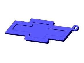chevy logo llavero de la automoción 3d print model - Mito3D