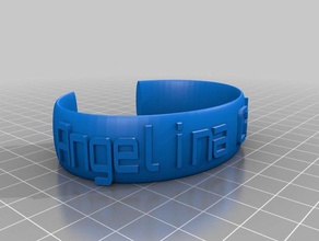 angelina caldera las pulseras personalizado 3d print model - Mito3D