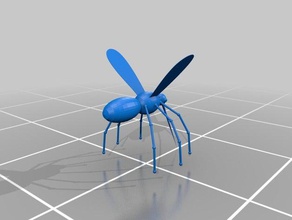 zanzara animali il bug i insetto gli insetti 3d print model - Mito3D