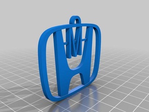 honda Schlüsselanhänger kundengebundene 3d print model - Mito3D