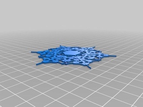 my customized blizzard unique snowflakes 2d art 3d print model - Mito3D