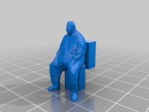 man toilet sculptures asms 3d print model - Mito3D