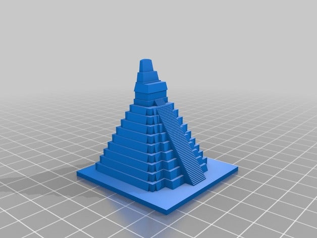 temple du grand jaguar - tikal, au guatemala bâtiments et structures gran le maya la méso-amérique mesoam rica pir mide pyramide templo tikal 3D print model - Mito3D