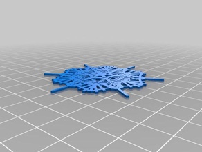 my customized blizzard unique snowflakes 2d art 3d print model - Mito3D