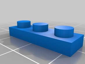 fino 1x3 brinquedos de construção personalizado 3d print model - Mito3D