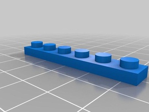 fino 1x6 brinquedos de construção personalizado 3d print model - Mito3D