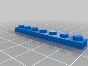 fino 1x7 brinquedos de construção personalizado 3d print model - Mito3D