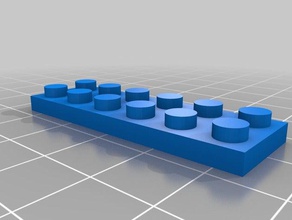 fino 2x6 brinquedos de construção personalizado 3d print model - Mito3D