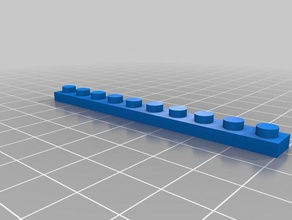 fino 1x10 brinquedos de construção personalizado 3d print model - Mito3D