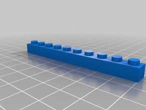 medio 1x10 brinquedos de construção personalizado 3d print model - Mito3D