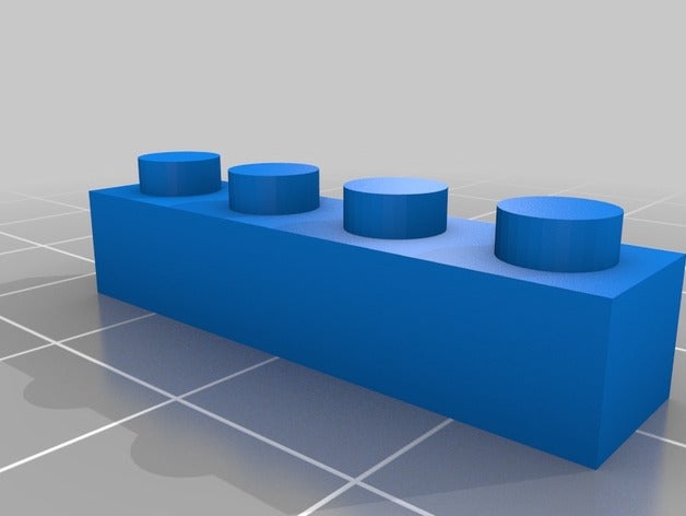 medio 1x4 juguetes de construcción personalizado 3D print model - Mito3D