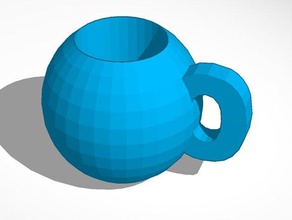 sphere mug 3d printing kitchen 3d print model - Mito3D