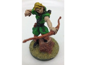 feminino archer em miniatura esculturas 3d print model - Mito3D