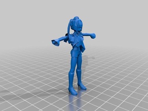 anime girl - shapeit 3d printing tests 3d print model - Mito3D