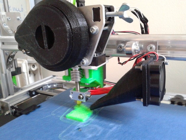 k8200 aluhotend v5c estrusore a monte del ventilatore Stampante 3d estrusori e3d hotend velleman 3drag 3D print model - Mito3D